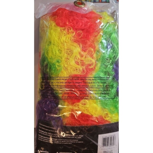 Halloween Multicolored Unisex Clown Wig - Picture 3 of 5